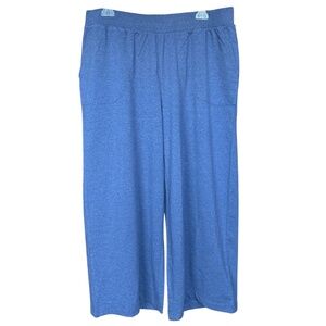 NWT J. Jill Fit Elevate Terry Crops Pants in Blue Water Heather Sz XL